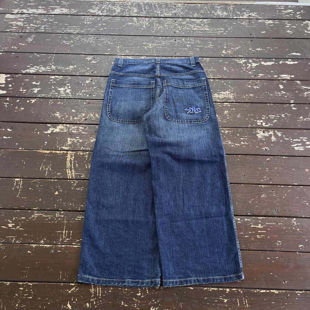 (34x32) Vintage 90s Y2K JNCO Jeans Style Solo Embroidered Jeans Baggy Skater